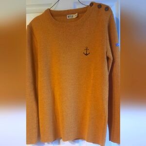 Batela round neck wool sweater nautical